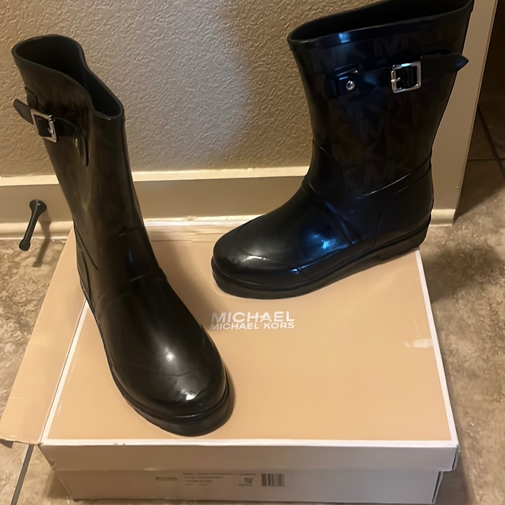 Michael Kors, brown rain boot